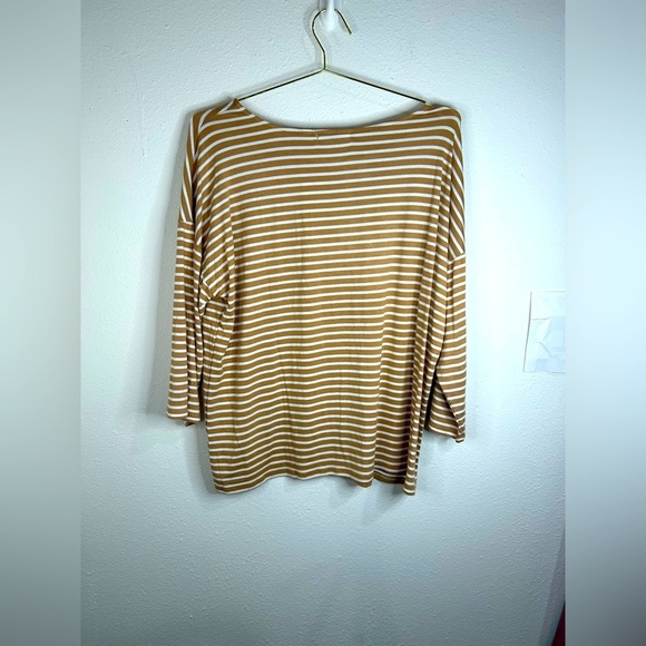 Notations Women’s 1X Striped 3/4 Sleeve Top – Casual, Stretch, Plus Size Comfort - Picture 5 of 7